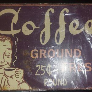 Antic/Vintage Coffee Sign - from the 1960's